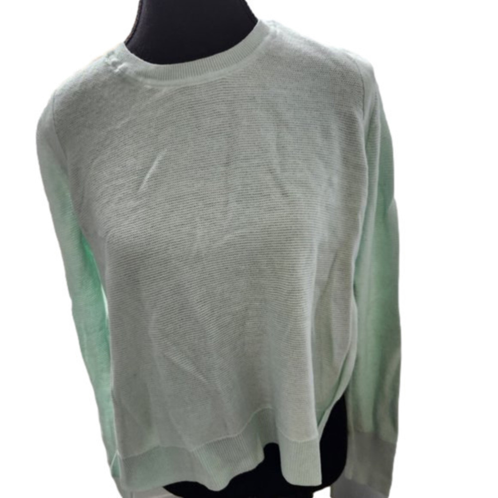P176. Banana Republic Light Green Pima Cotton and Cashmere Sweater |M